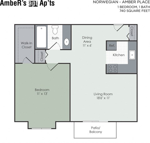 1 bedroom floor plan layout